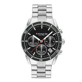 Coach Thompson Silver Black Dial Sports Men's Watch  14602385 - Big Daddy Watches