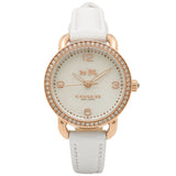Coach Delancey White Dial Leather Strap Ladies Watch 14502453