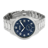 Hugo Boss Blue Dial Stainless Steel Men's Watch 1513707 Water resistance: 50 meters Movement: Quartz   