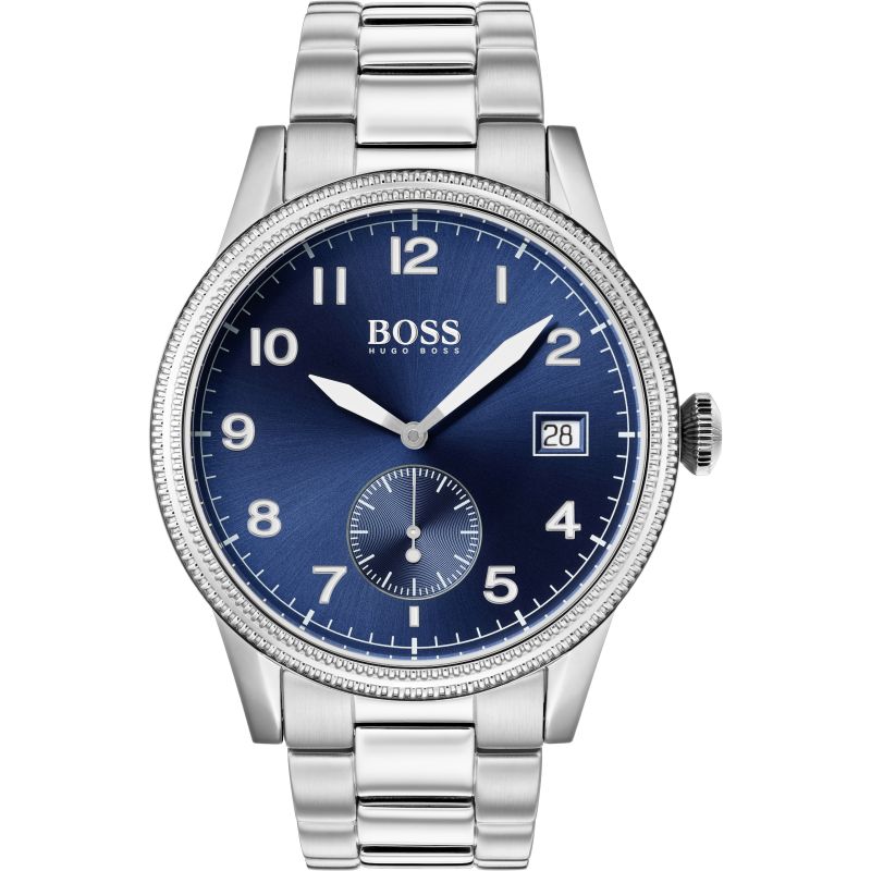 Hugo Boss Blue Dial Stainless Steel Men's Watch 1513707 Water resistance: 50 meters Movement: Quartz   