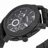 Fossil Machine Chronograph Black Dial Silicone Strap Men's Watch FS4487