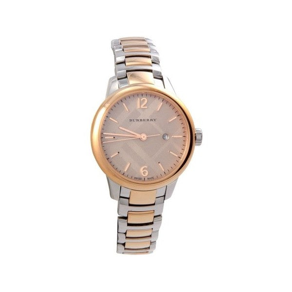 Burberry Women’s Swiss Made Quartz Stainless Steel Rose Gold Dial Women's Watch  BU10117 - Big Daddy Watches