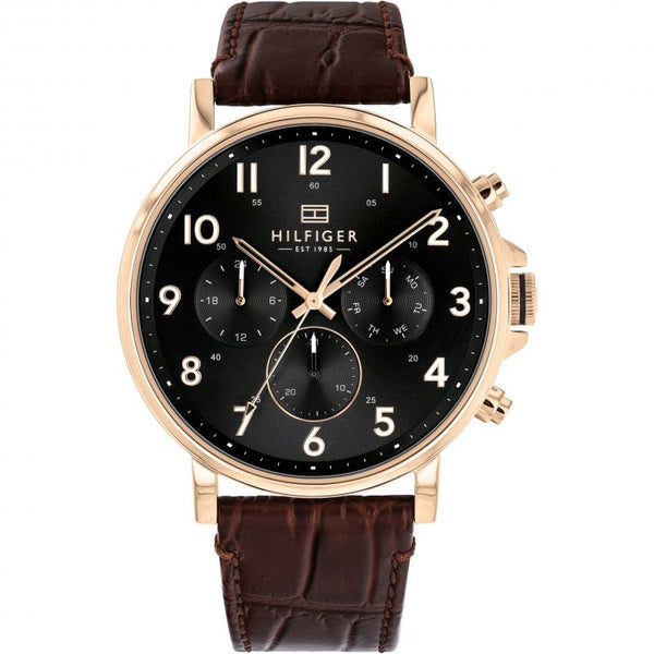 Tommy Hilfiger Multi-function Brown Leather Men's Watch 1710379