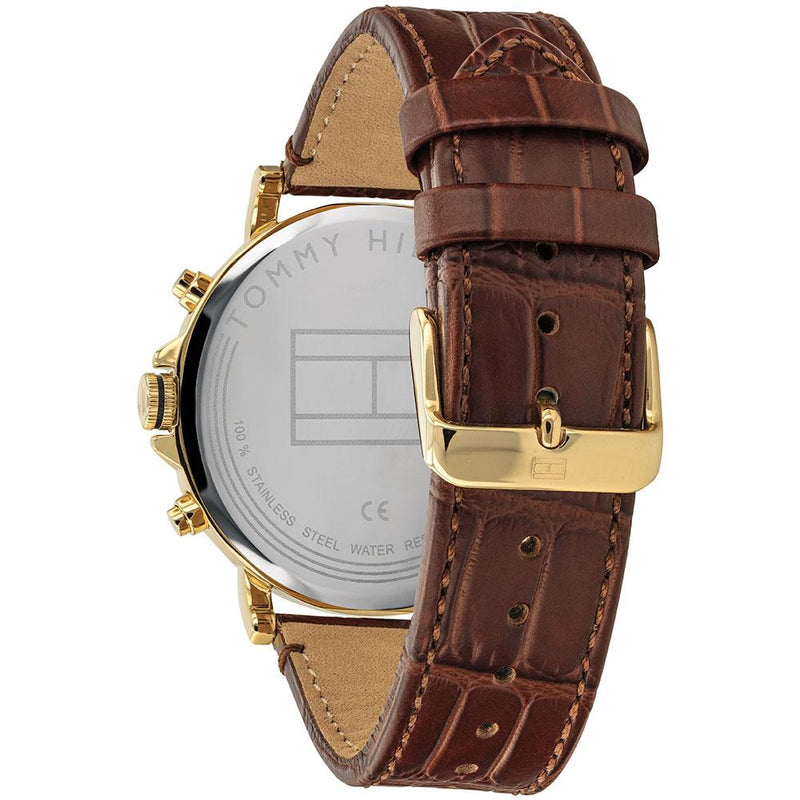 Tommy Hilfiger Multi-function Brown Leather Men's Watch 1710380