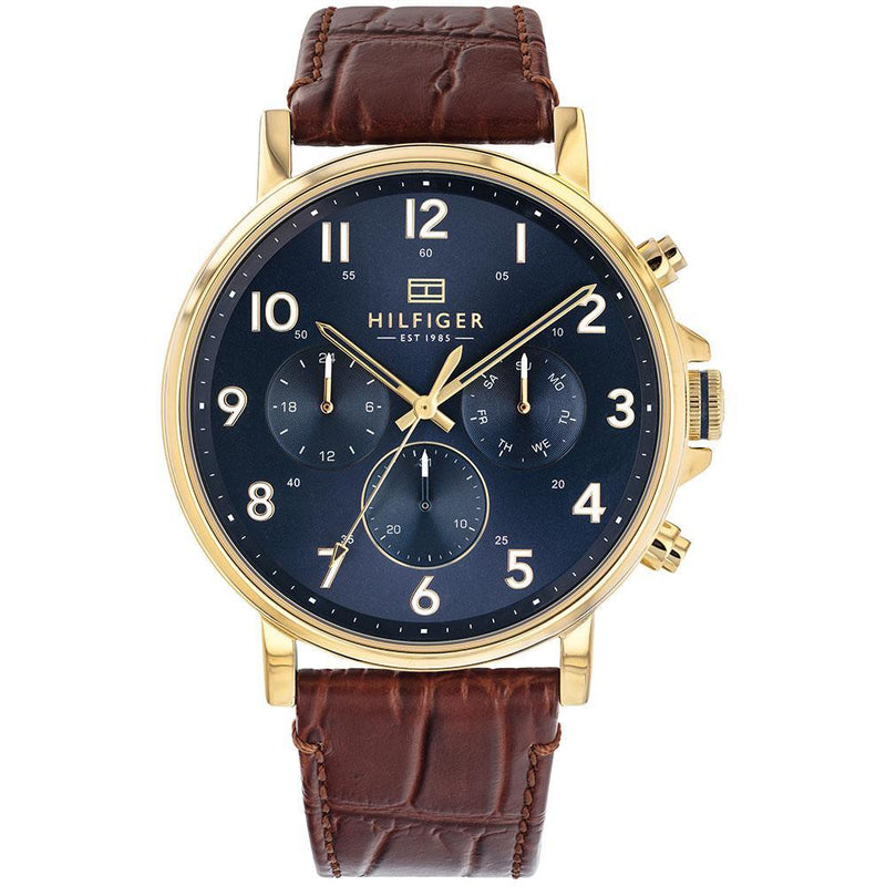 Tommy Hilfiger Multi-function Brown Leather Men's Watch 1710380