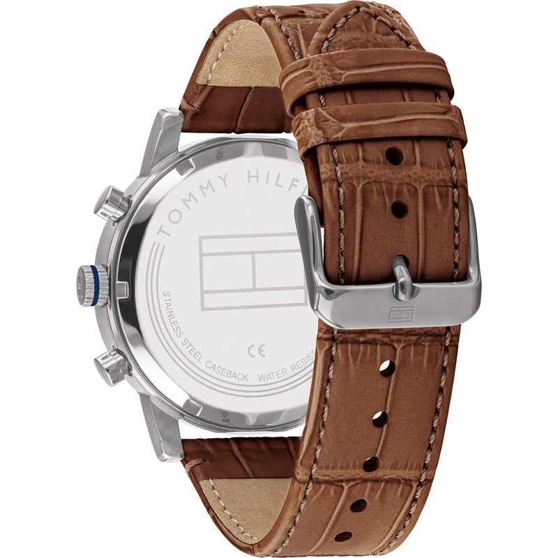 Tommy Hilfiger Multi-function Brown Leather Men's Watch 1710398