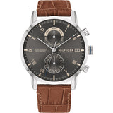 Tommy Hilfiger Multi-function Brown Leather Men's Watch 1710398