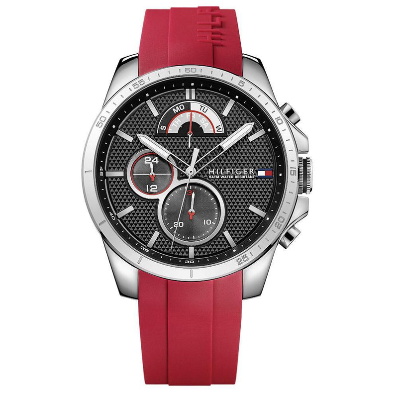 Tommy Hilfiger Men's Red Silicone Sports Watch 1791351