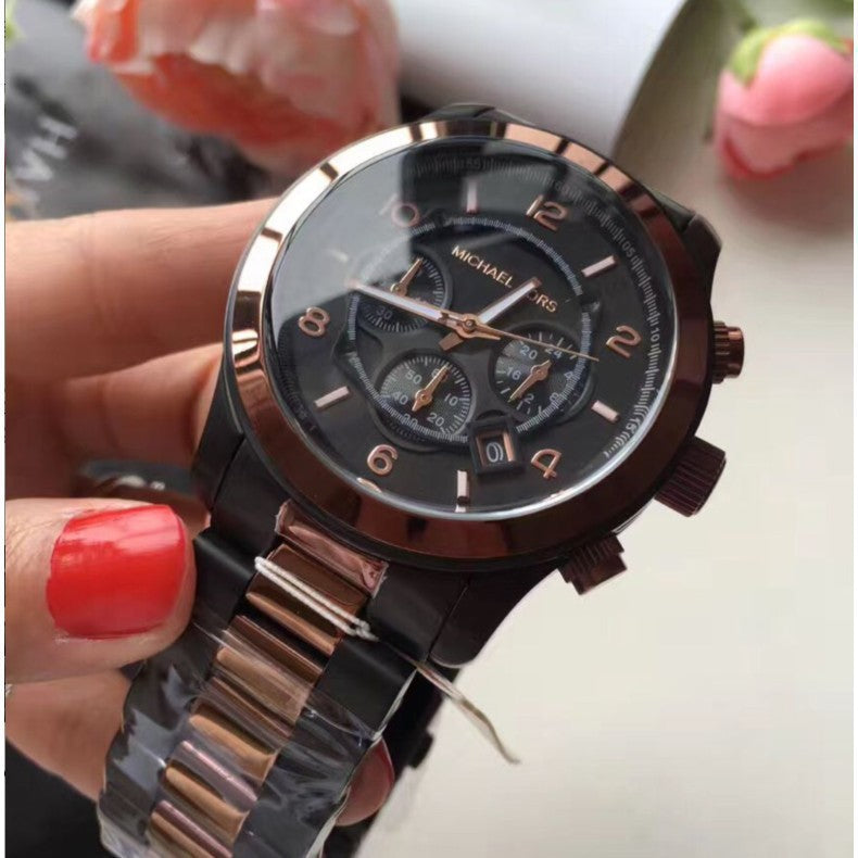 Michael Kors Runway Oversized Two Tone Chronograph Watch MK8266 Water resistance: 100 meters / 330 feet Movement: Quartz  