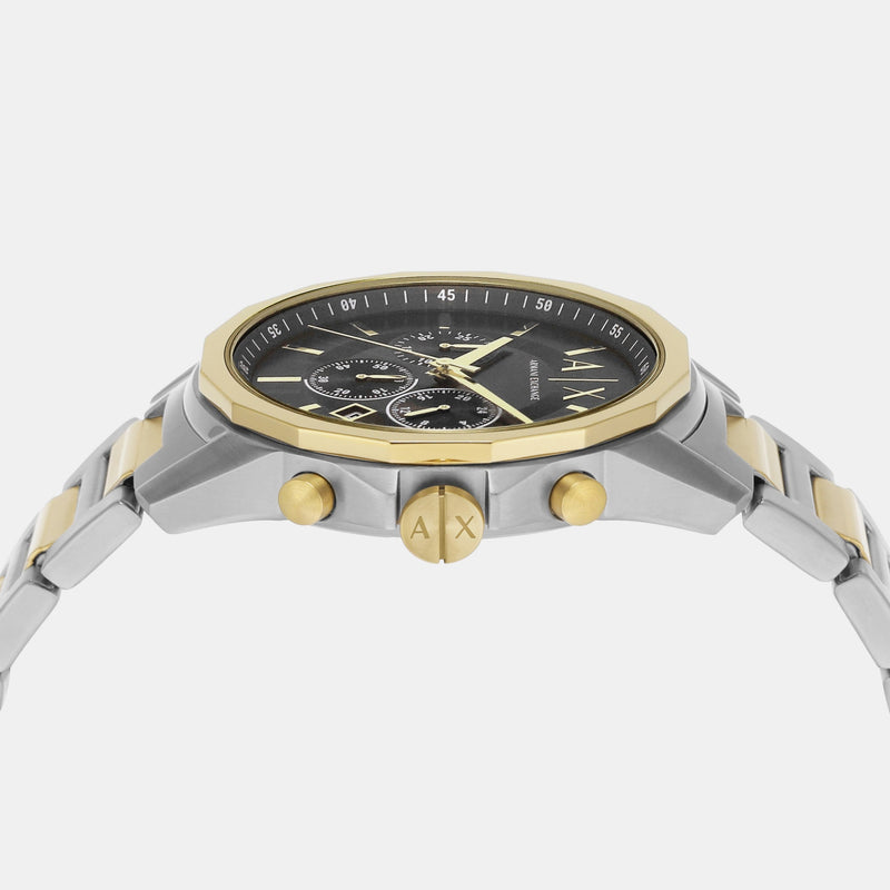 Armani Exchange Men’s Quartz Two Tone Stainless Steel Black Dial 44mm Watch AX7148 ax7148 - Image 7