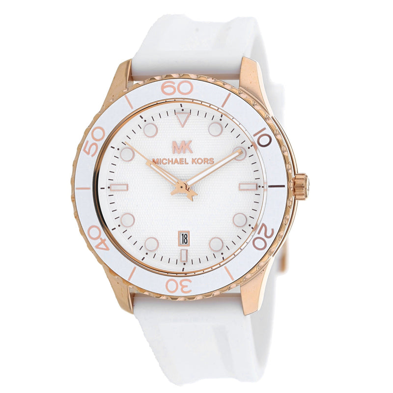 Michael Kors Runway White Silicon Strap Women's Watch  MK6853 - Big Daddy Watches