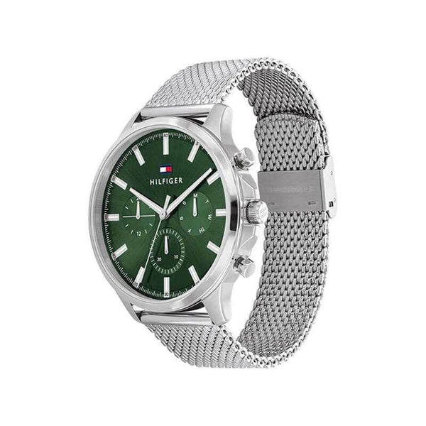 Tommy Hilfiger Ryder Green Dial Mesh Men's Watch 1710499 - Big Daddy Watches #2