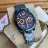 Fossil Perfect Boyfriend Navy Blue Dial Watch ES4093