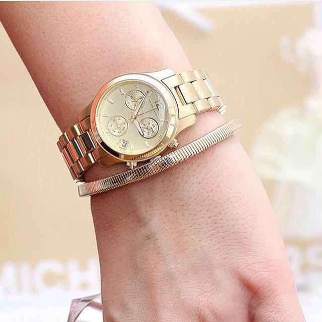 Michael Kors Chronograph Gold-tone Stainless Steel Ladies Watch MK5384