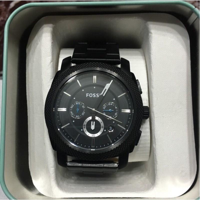 Fossil Machine Chronograph Dial Black Ion-plated Men's Watch FS4552