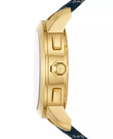 Tory Burch Chronograph The Tory Navy Fabric & Ivory Leather Strap Women's Watch TBW1038 - Image 2