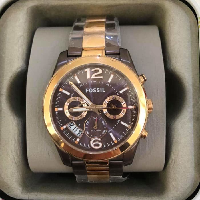 Fossil Perfect Boyfriend Multifunction Brown Rose Ladies Watch ES4284