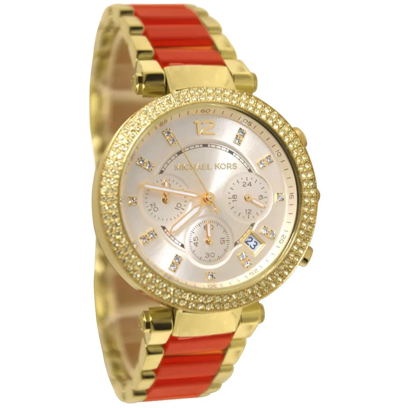 Michael Kors Parker Multi-Function Champagne Dial Ladies Watch MK6139