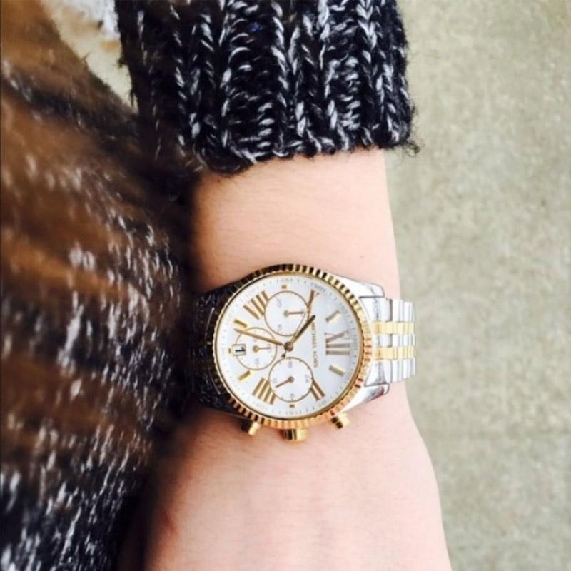 Michael Kors Lexington Chronograph Mother of Pearl Dial Ladies Watch MK5955 Water resistance: 100 meters / 330 feet Movement: Quartz  