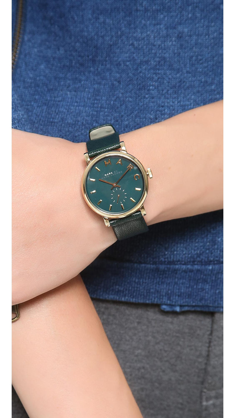 Marc by Marc Jacobs Baker Green Dial Green Leather Ladies Watch MBM1268 - Big Daddy Watches #3