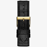 Guess Gold Tone Black Leather Men's Watch GW0570G1