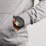 Diesel Mega Chief DZ4338  316L Black ion-plated 10ATM (100m) water resistant 4 Time zones (GMT)