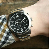 Fossil Pilot 54 Chronograph Black Dial Men's Watch FS5141