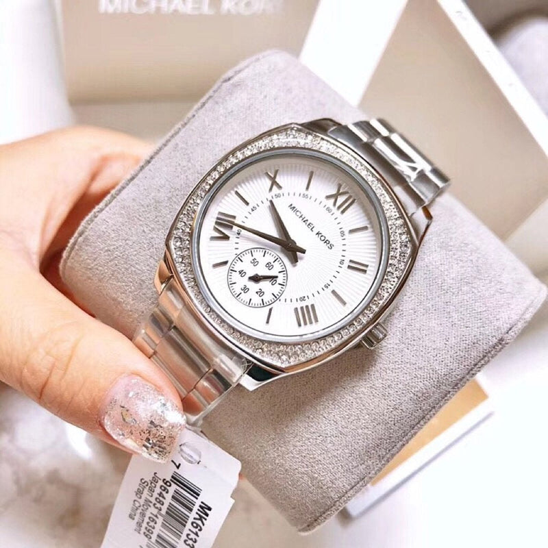 Michael Kors Bryn Silver Dial Stainless Steel Ladies Watch MK6133