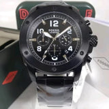 Fossil Machine Chronograph Black Dial Ion-plated Men's Watch FS4927