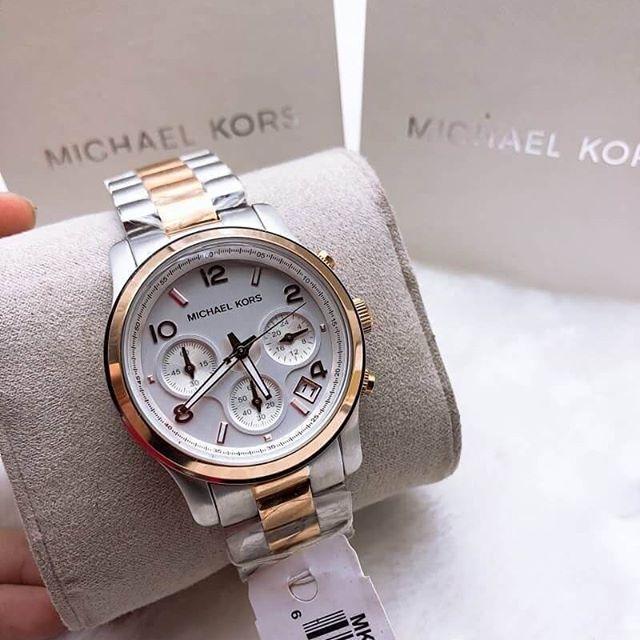 Michael Kors Chronograph Silver-Tone Dial Ladies Watch MK5315