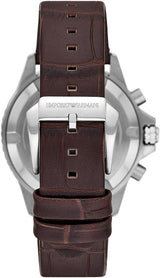 Emporio Armani Chronograph Brown Leather Men's Watch AR11486 - Big Daddy Watches #4