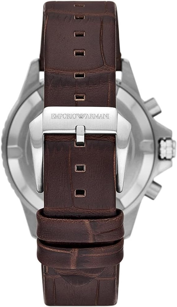 Emporio Armani Chronograph Brown Leather Men's Watch AR11486 - Big Daddy Watches #4