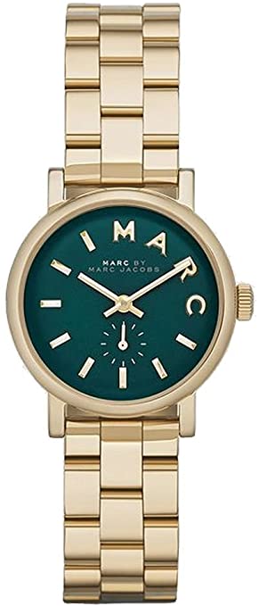 Marc By Marc Jacobs Baker Women's Green Gold Mini Watch  MBM3249 - Big Daddy Watches