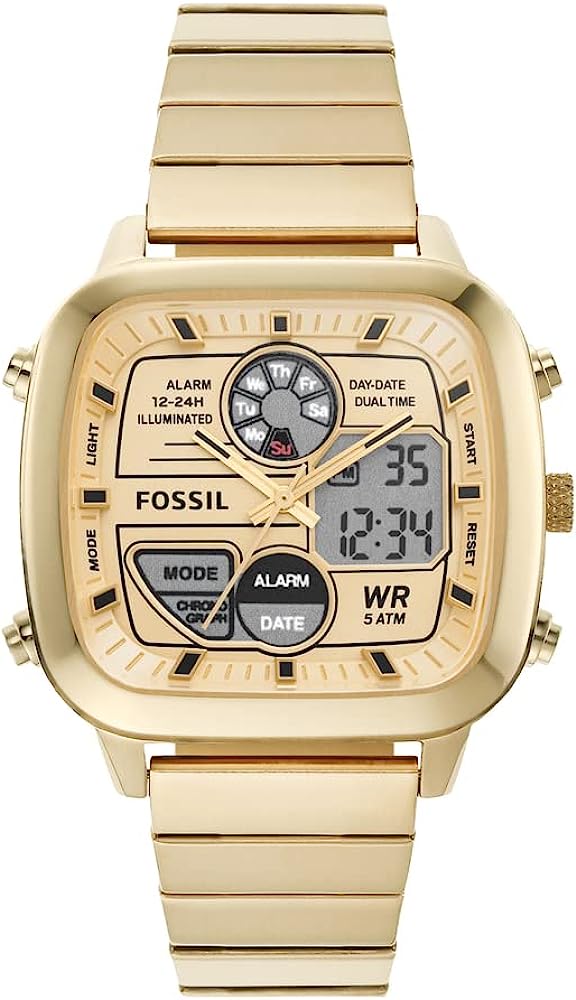 Fossil Retro Watch Analog Gold-Tone Men's Watch FS5889