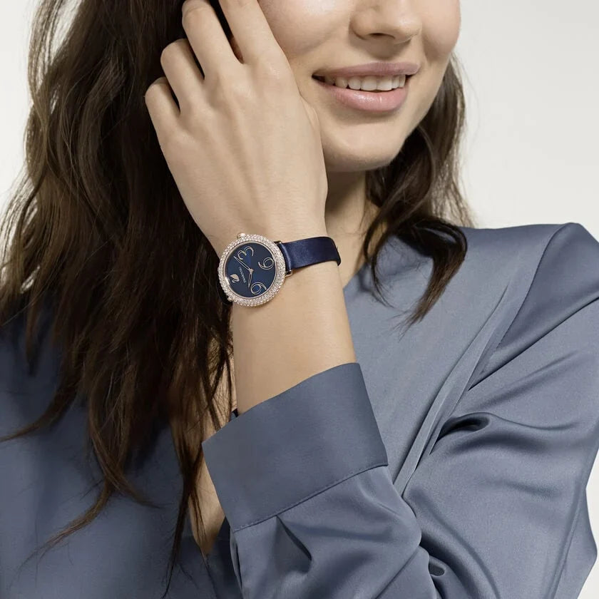 Swarovski Crystal Frost Quartz Blue Sunray Dial Women's Watch 5484061