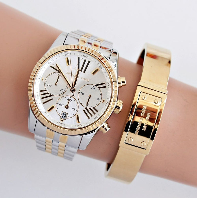 Michael Kors Lexington Chronograph Mother of Pearl Dial Ladies Watch MK5955 Water resistance: 100 meters / 330 feet Movement: Quartz  