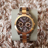 Fossil Perfect Boyfriend Multifunction Brown Rose Ladies Watch ES4284