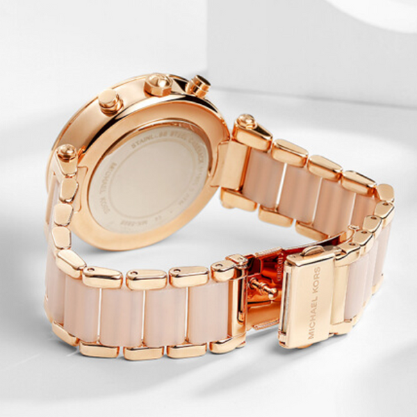 Michael Kors Parker Chronograph Blush Rose Gold Ladies Watch MK5896