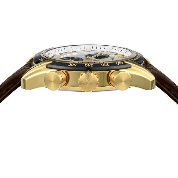 Versace V-Ray Brown Leather Strap Men's Watch VE2I00221 - Big Daddy Watches #2