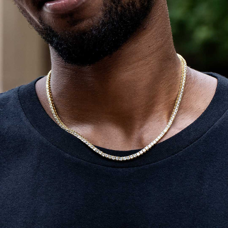 Big Daddy 3mm Diamond Gold Tennis Chain