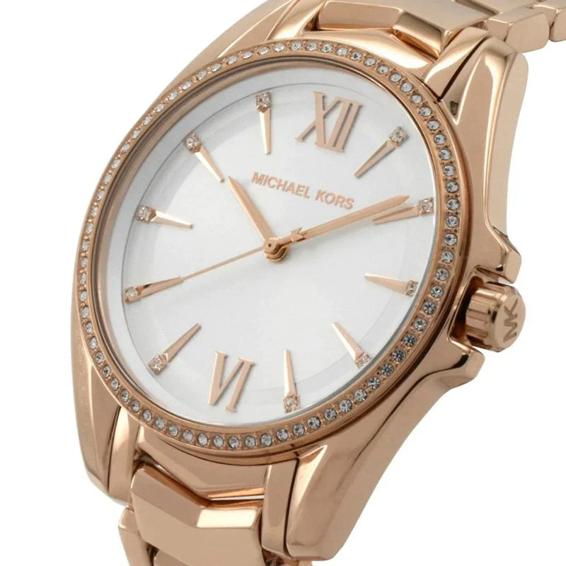 Michael Kors Whitney Quartz Crystal White Dial Ladies Watch MK6694