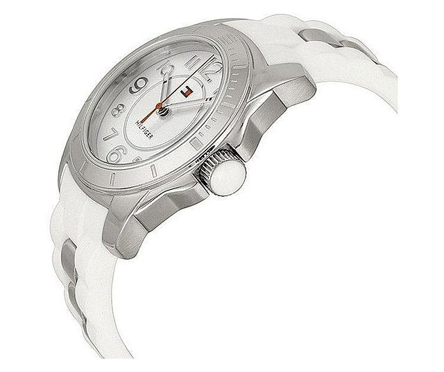 Tommy Hilfiger K2 Silver Dial White Ladies Watch 1781306