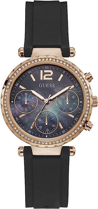 Guess Women's Stainless Steel Quartz Watch with Silicone Strap Women's Watch  GW0113L2 - Big Daddy Watches