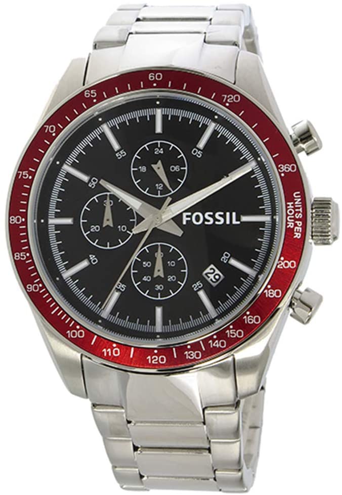 Fossil Chronograph Black Dial Stainless Steel Men's Watch  BQ2086 - Big Daddy Watches