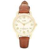 Coach Delancey White Dial Brown Leather Strap Ladies Watch 14502248