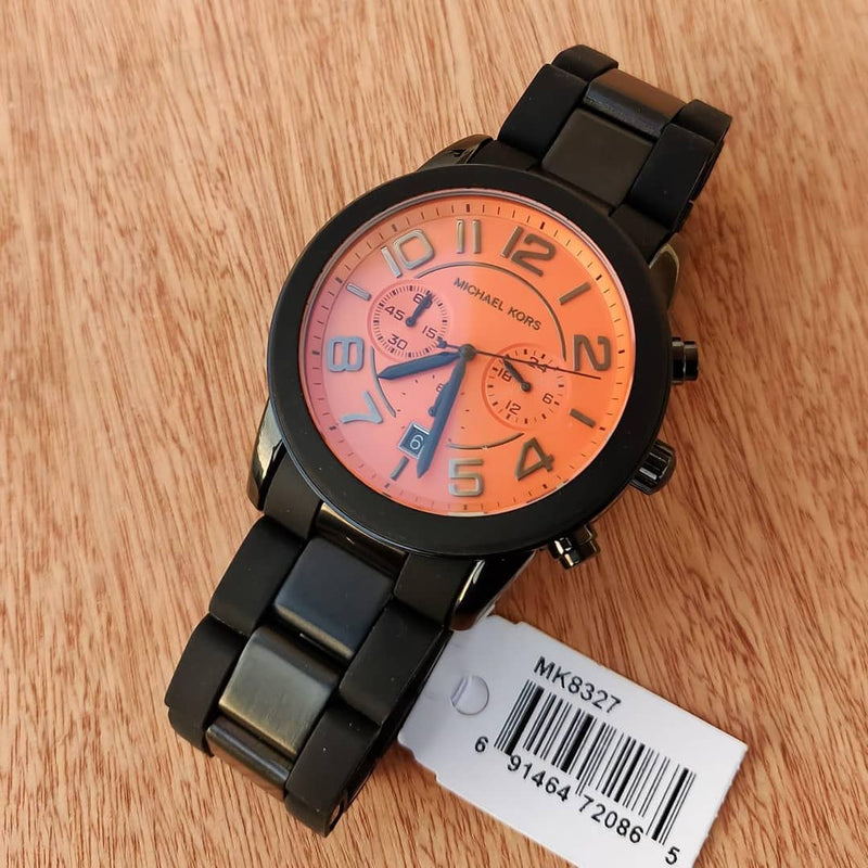 Michael Kors Mercer Chronograph Orange Dial Men's Watch MK8327