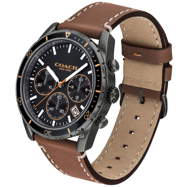 Coach Thompson Brown Leather Strap Men's Watch 14602410 - Big Daddy Watches #2