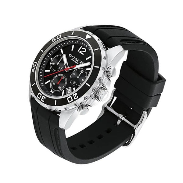 Coach Kent Chronograph Black Silicon Strap Men's Watch 14602565 - Big Daddy Watches #2
