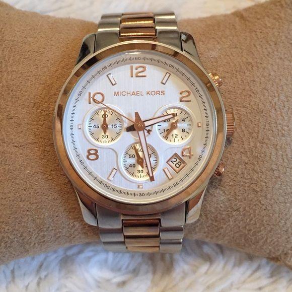 Michael Kors Chronograph Silver-Tone Dial Ladies Watch MK5315