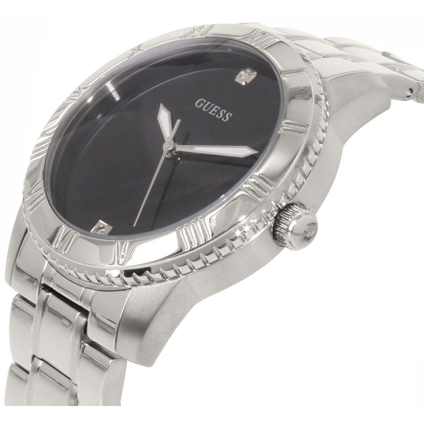 Guess Minimal Black Dial Silver Men's Watch W0416G1 - Big Daddy Watches #2